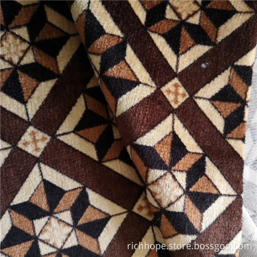 Weft Custom Printed African Polyester Fabric Velvet